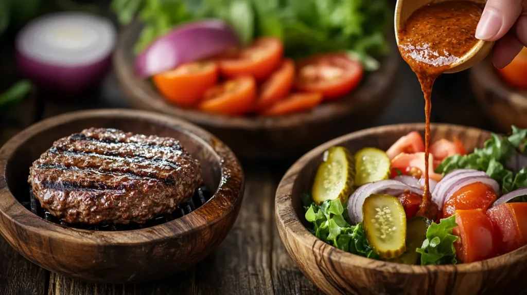 Step-by-Step Process for Making a Burger Bowl